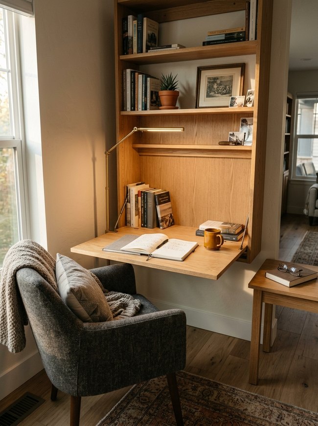 Foldaway Murphy Style Workspace