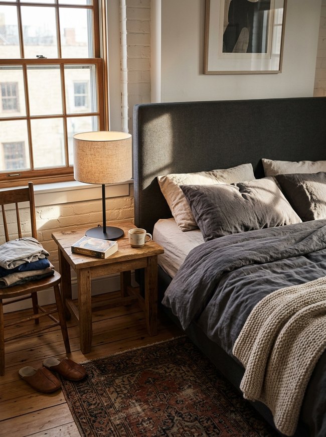 Nordic Hardwired Bedside Lamp