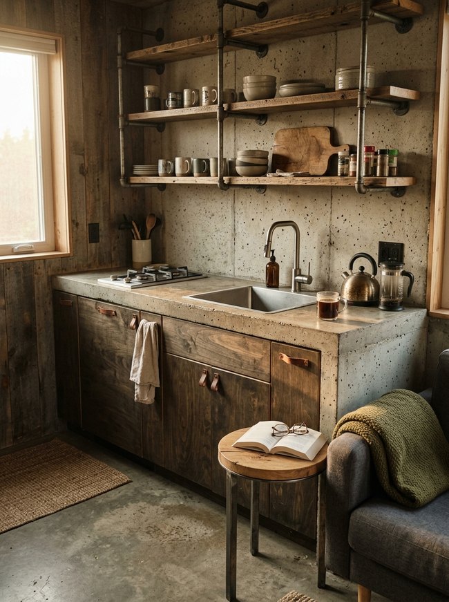 Concrete Slab Kitchenette