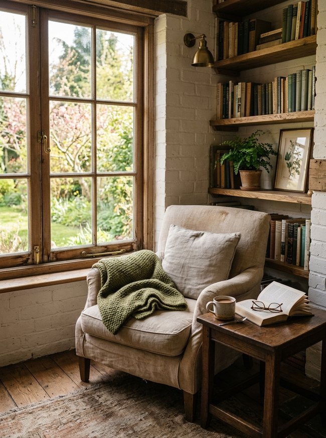 Sunlit Nook Reading Corner