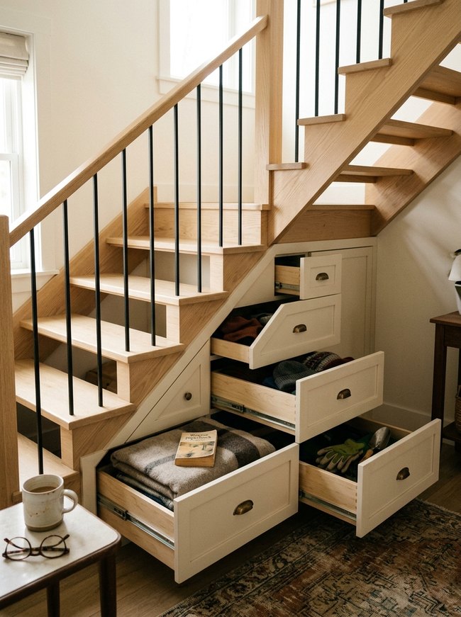 Under-Stair Ladder Drawers