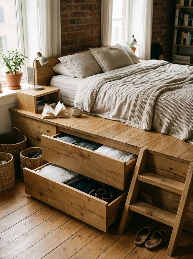 Under-Platform Bed Storage