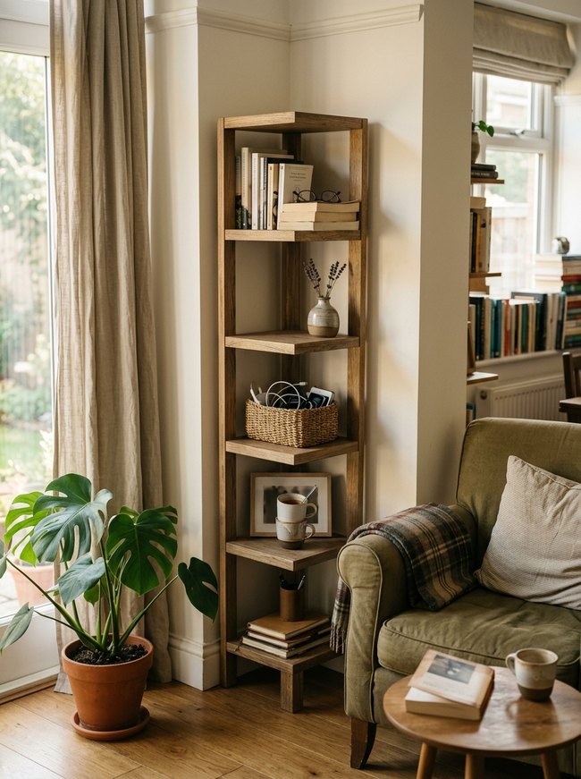 Tiered Corner Shelf Unit