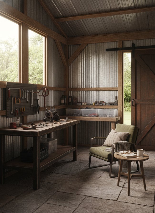 Modern Metal Tool Shed
