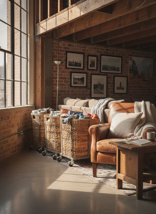 Under-Loft Rolling Bins