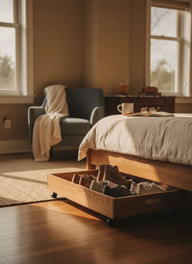Under Bed Rolling Tray