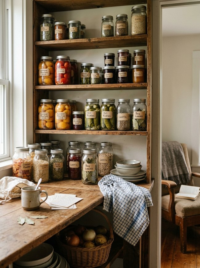 Vintage Mason Jar Pantry