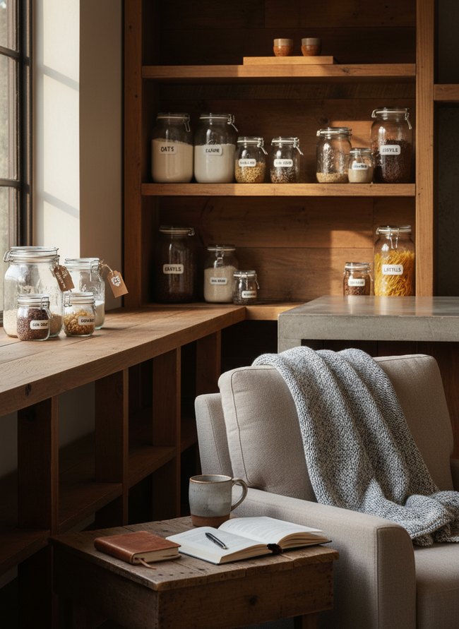Labeled Dry Goods Jars