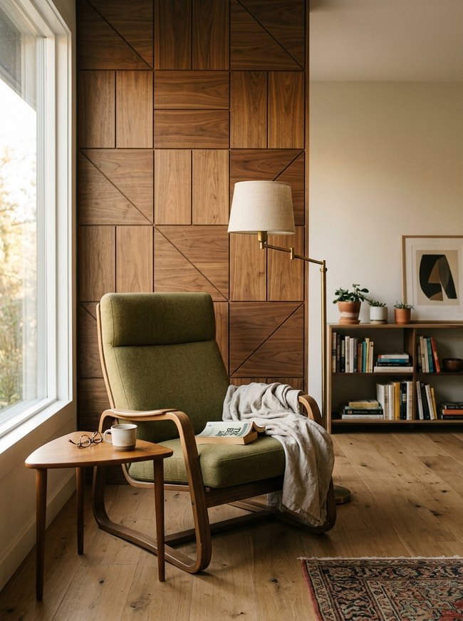 Geometric Panel Reading Corner
