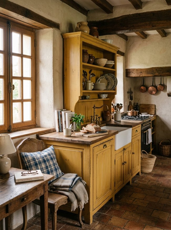 Provincial Yellow Kitchenette