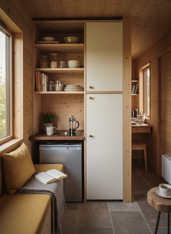 Compact Kitchen Shelf Array