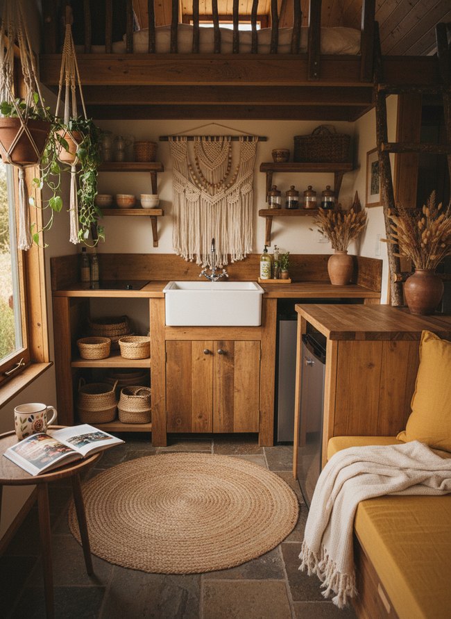 Macrame Accents Kitchenette