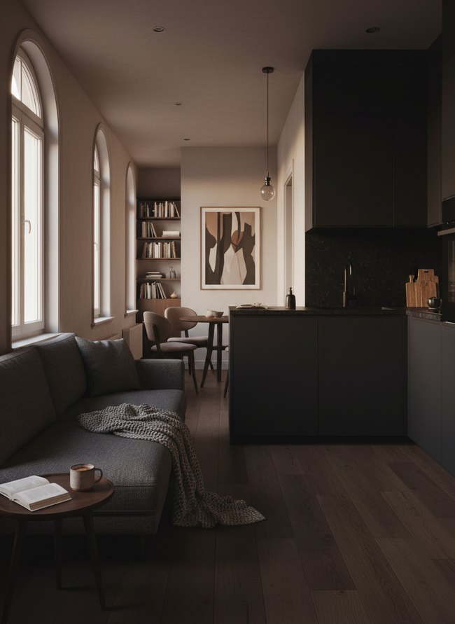 Midnight Matte Minimalist Kitchen