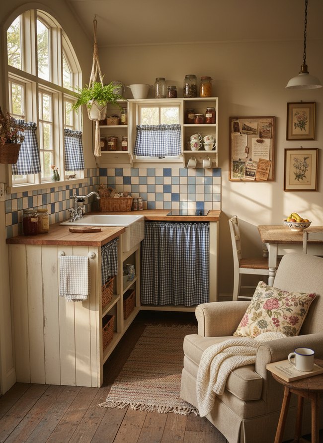 Gingham Farmhouse Mini Kitchen