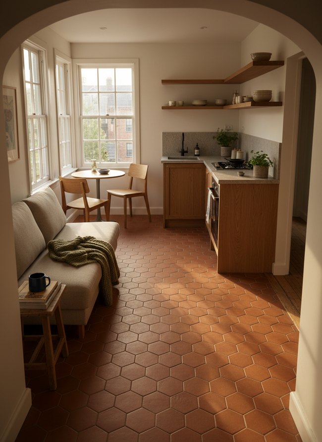 Terracotta Hexagon Floor