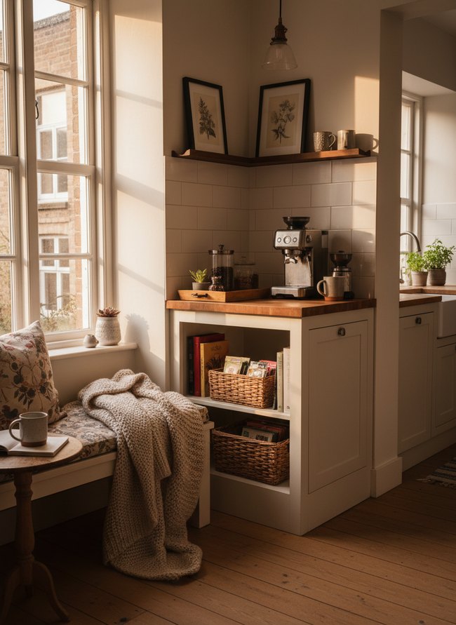 Corner Cabinet Coffee Station
