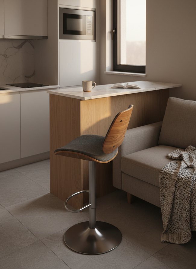 Sleek Adjustable Counter Stool