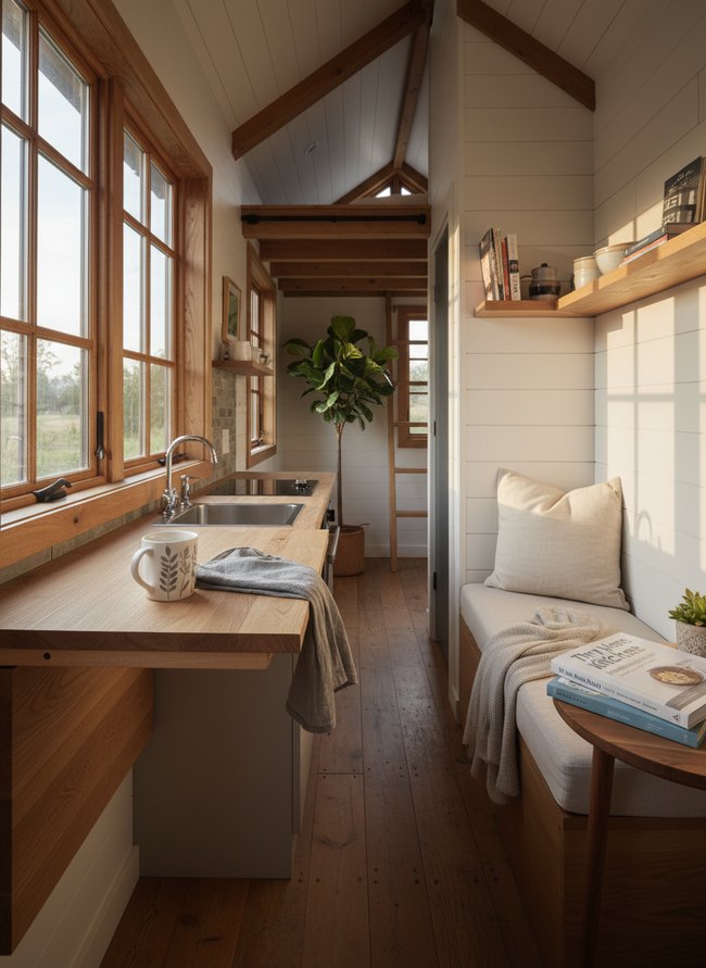 Fold-Down Countertop Solution