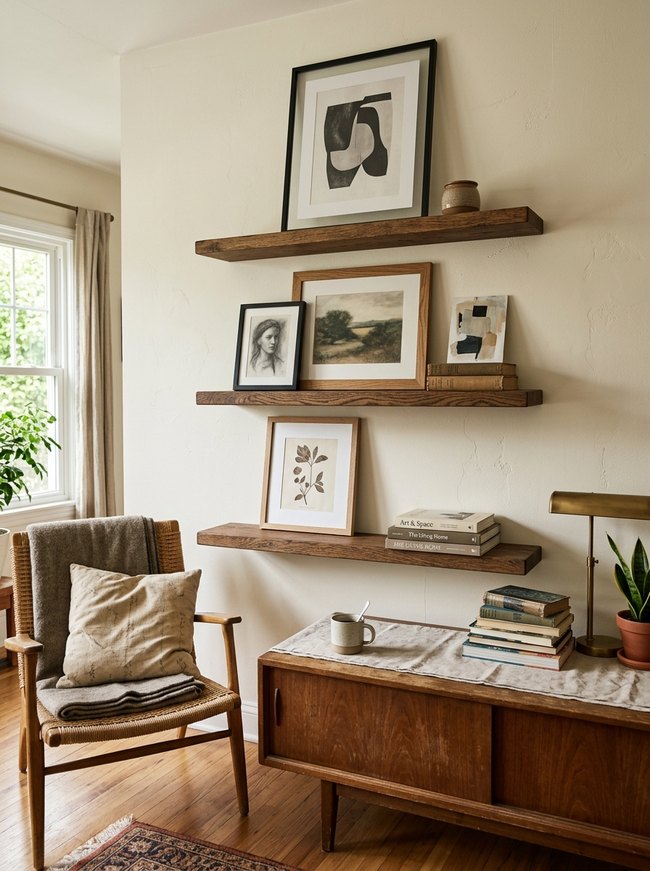 Floating Shelf Art Display