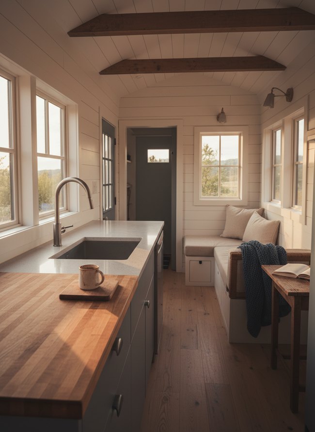 Minimalist Quartz Sink Station
