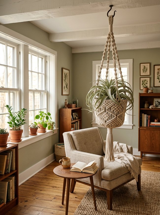 Macrame Suspended Air Plant