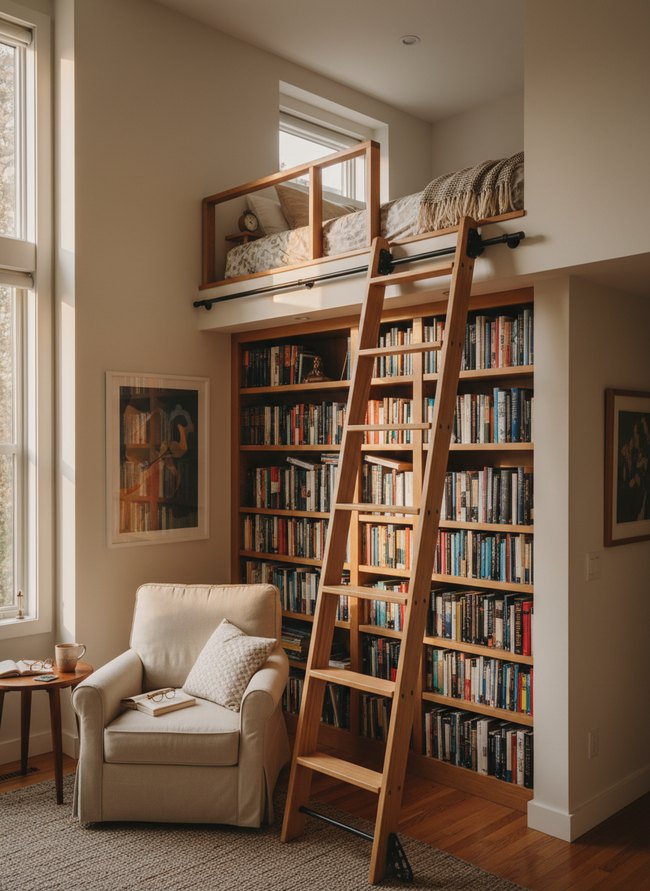 Sliding Library Ladder