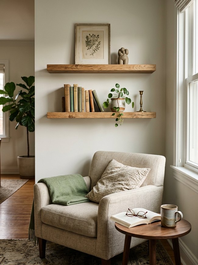 Floating Shelf Arrangement