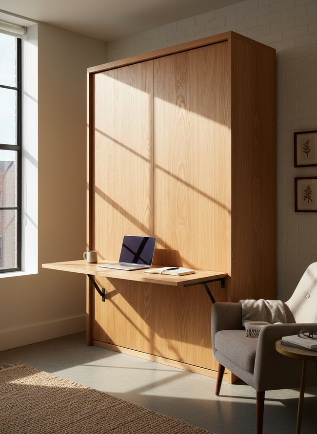 Desk Integrated Wall Bed
