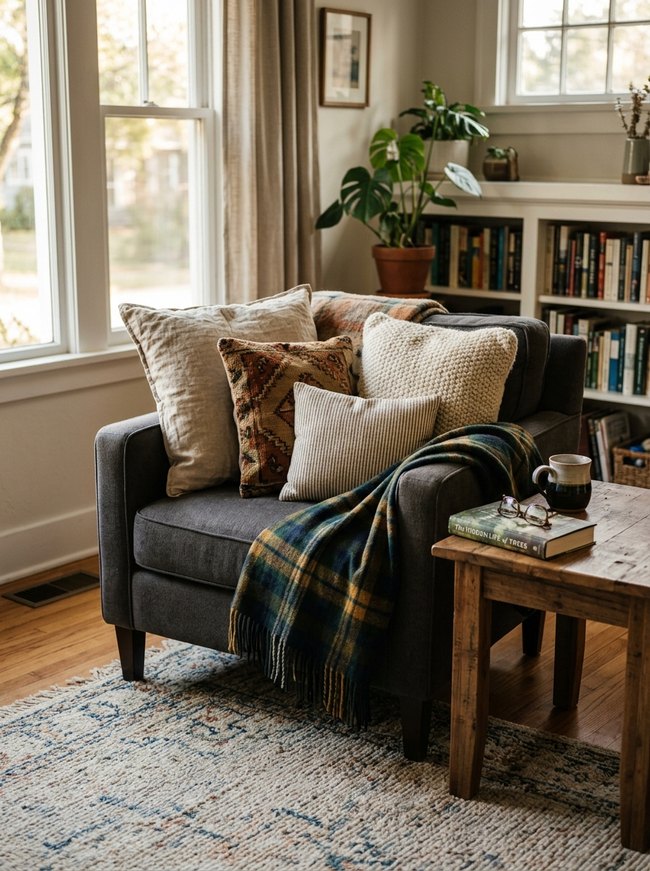 Stacked Textile Cushion Layering