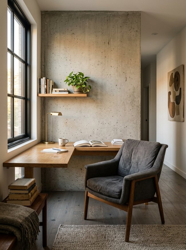 Concrete Accent Study Nook