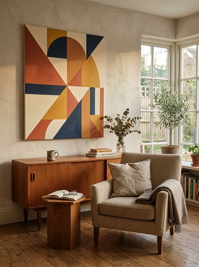 Abstract Geometric Canvas Panel