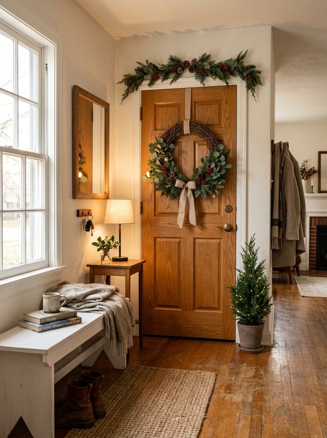 Compact Entryway Wreath Set