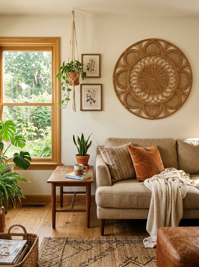 Bohemian Rattan Wall Art