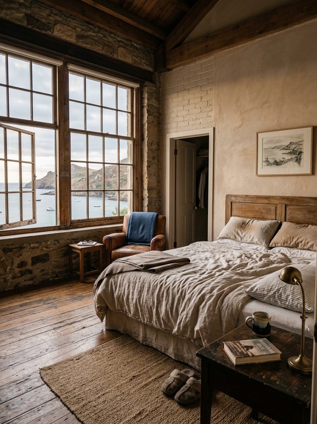 Airy Coastal Loft Bedroom