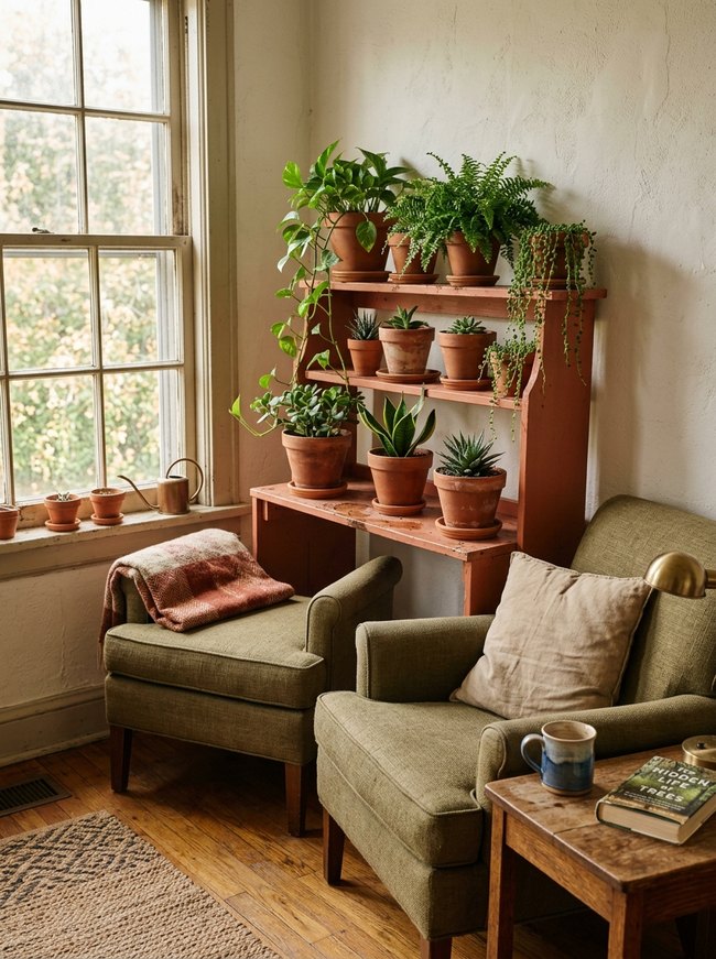 Terra Cotta Plant Shelf