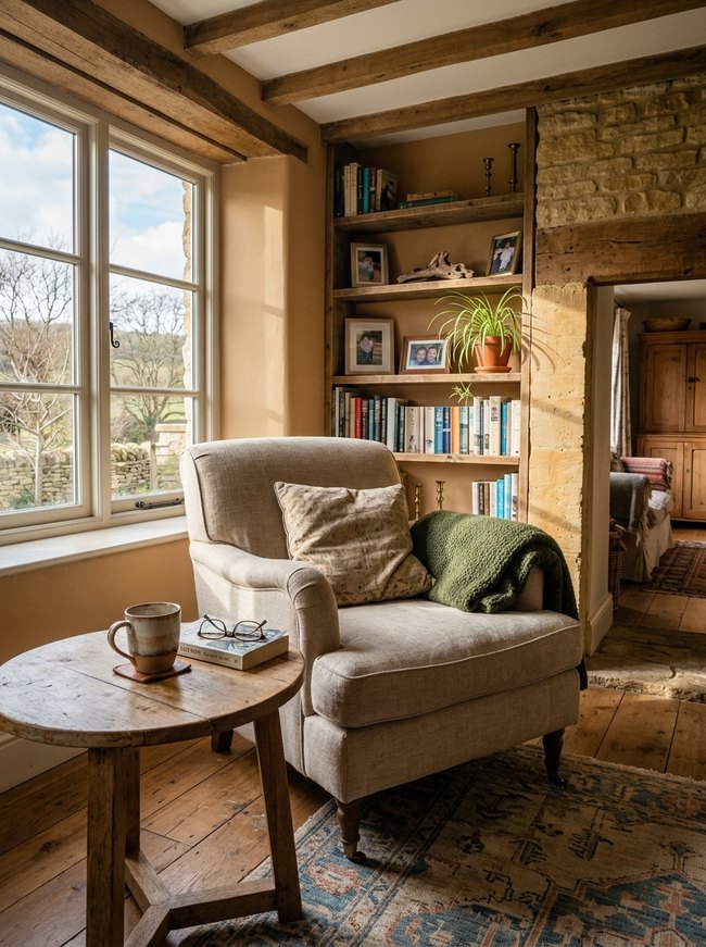 Warm Neutral Living Nook