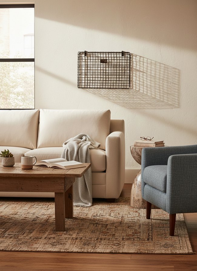 Wall-Mounted Mesh Basket