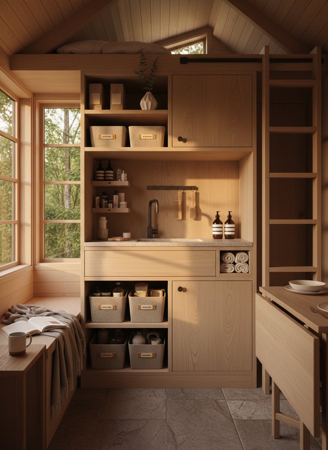 Joyful Utility Bathroom Storage