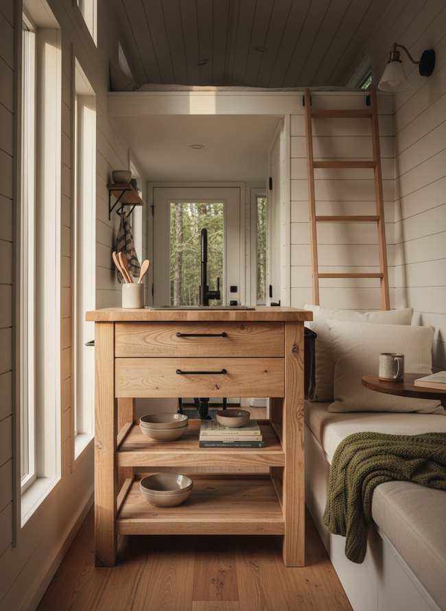 Rolling Island Micro Kitchen