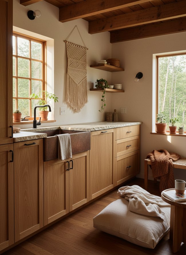 Natural Wood Minimalist Kitchen