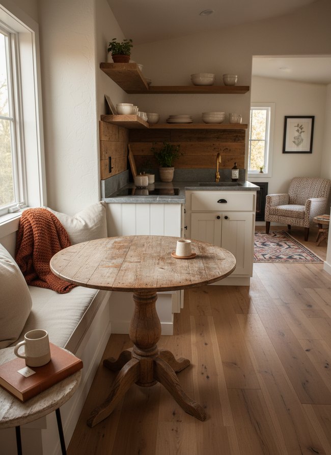 Rustic Farmhouse Kitchen Nook