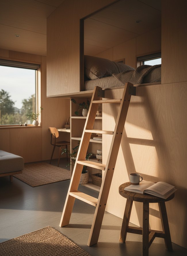 Minimalist Wood Loft Step