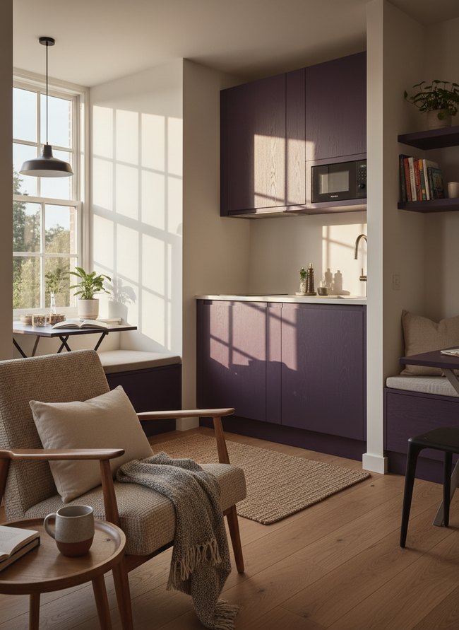 Deep Violet Micro Kitchenette