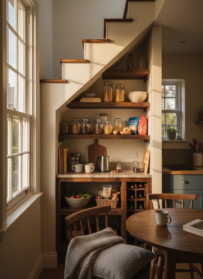 Under-Stair Alcove Pantry