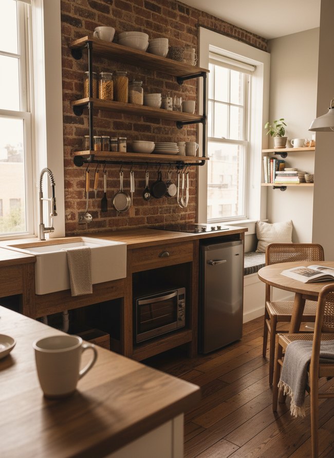 Industrial Pipe Shelf Kitchen