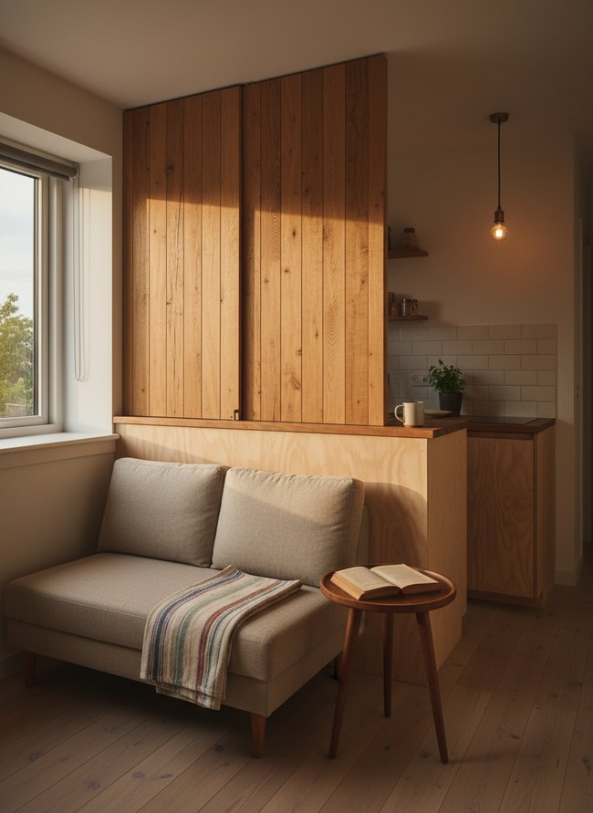 Foldable Wood Plank Backsplash