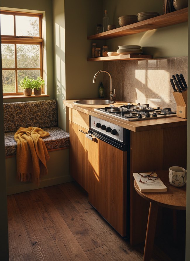 Space-Saving Gas Built-In