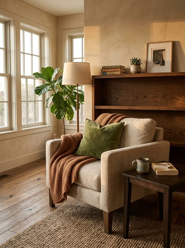 Rich Wood Accent Shelf