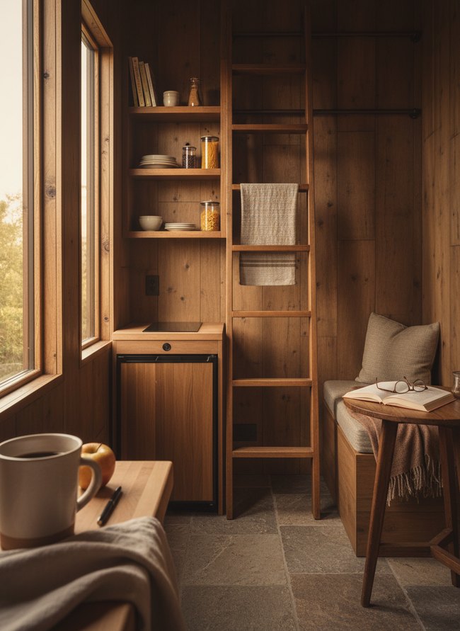 Vertical Wall Storage Ladder