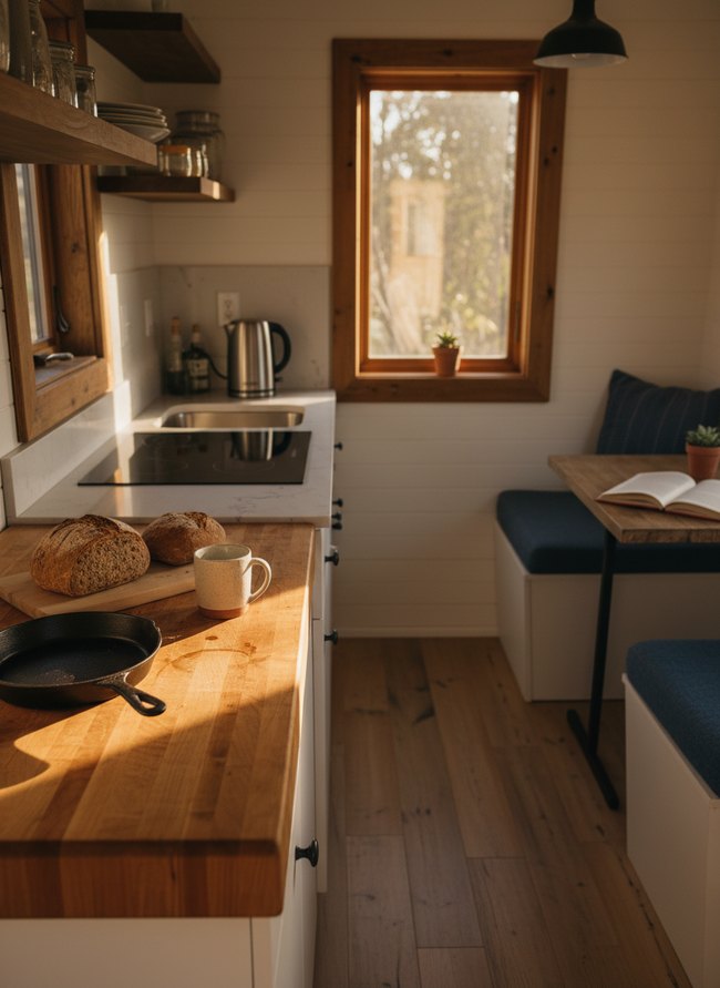 Warm Wood Grain Countertop